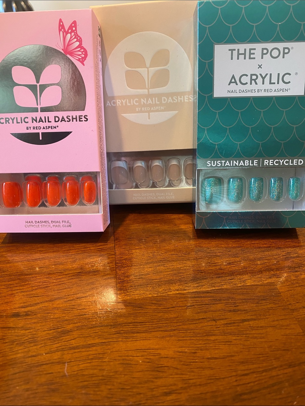 Acrylic Nail Dashes, 3 sets. Brand new in boxes.